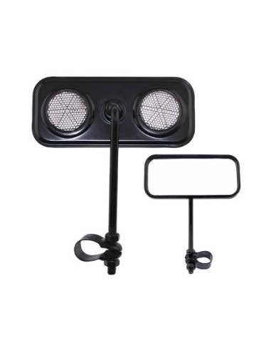 Rectangle Mirror Black Black Reflectors.